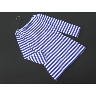 マリメッコ(marimekko)のmarimekko マリメッコ ボーダー ボートネック Tシャツ 白ｘ青 ■◇ レディース(Tシャツ(長袖/七分))