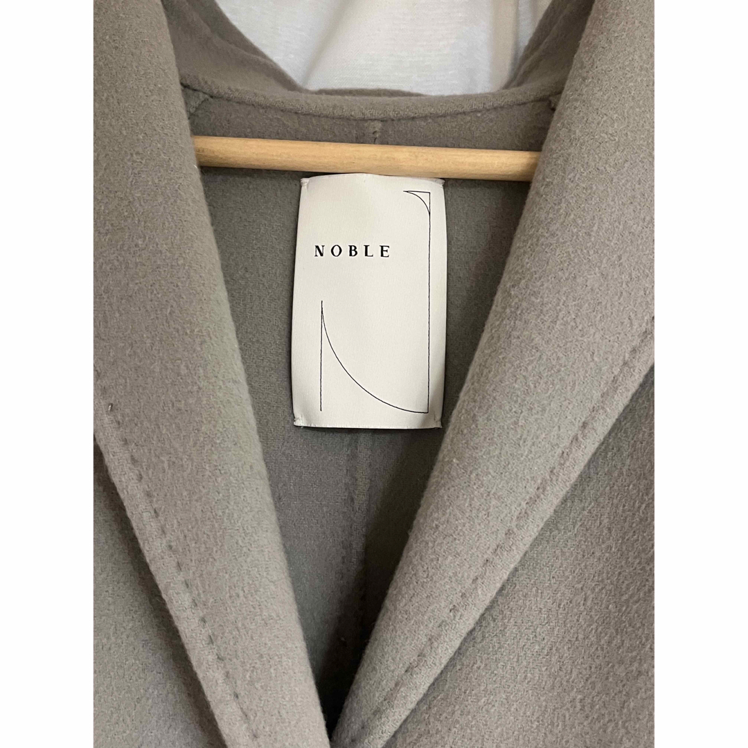 Noble(ノーブル)のNOBLE ノーブル　W/Nyリバーオーバーフレアコート 2022AW レディースのジャケット/アウター(ロングコート)の商品写真