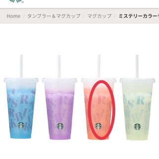 Starbucks - スターバックス　ミステリーカラーチェンジリユーバザブルコールドカップ　オレンジ