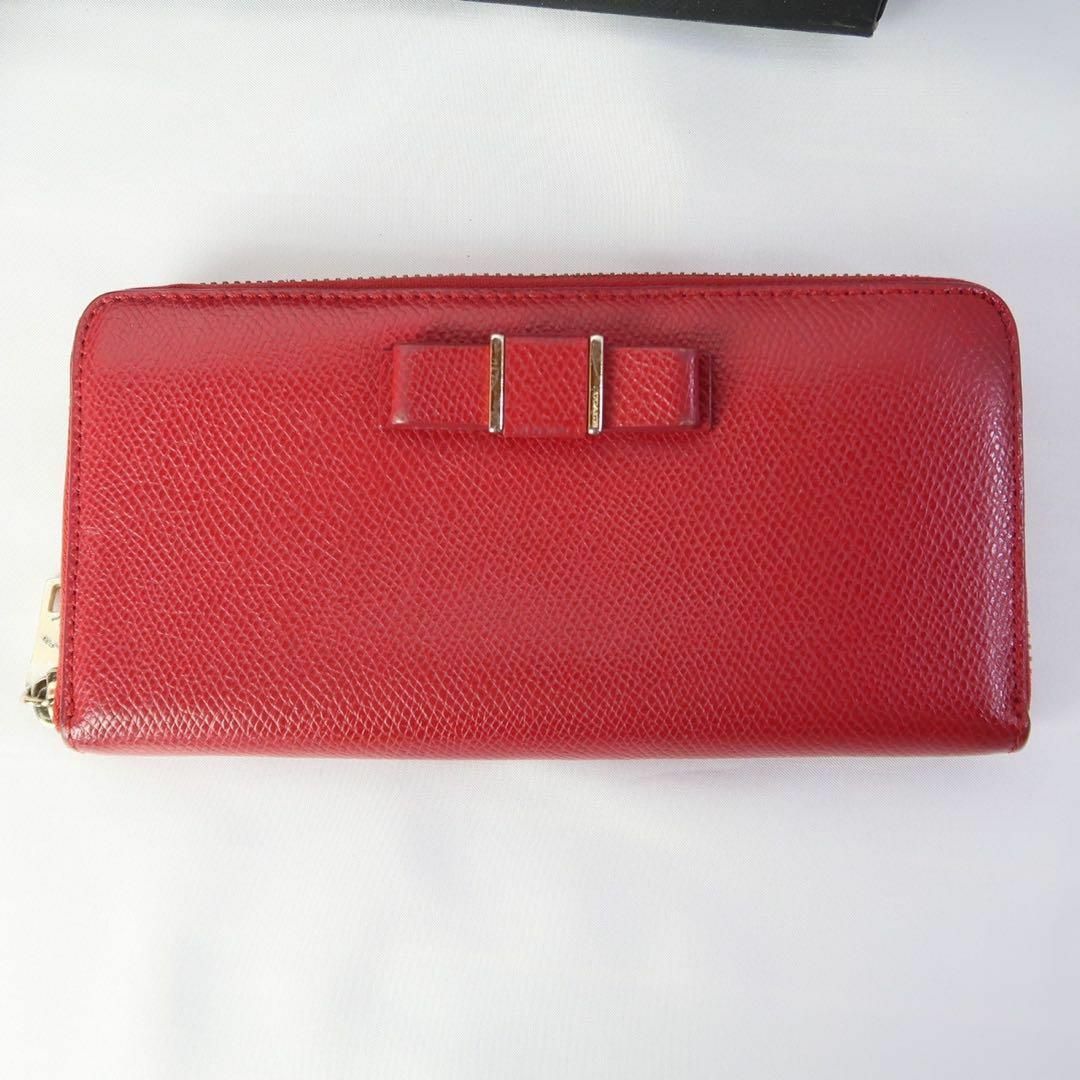 COACH(コーチ)のs755 コーチ 長財布 リボン レザー ラウンドジップ 赤レッド レディースのファッション小物(財布)の商品写真