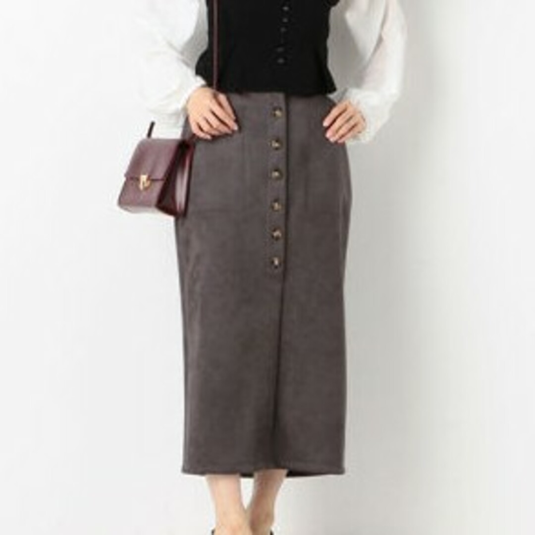 archives(アルシーヴ)のアルシーヴ　フェイクスウェードタイトスカート レディースのスカート(ロングスカート)の商品写真