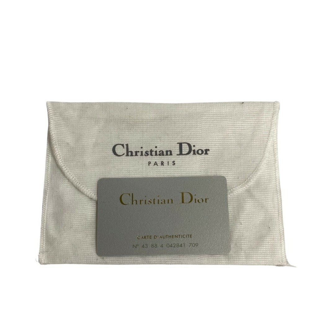 Dior(ディオール)の極 美品 保存袋 カード付 Christian Dior ディオール トロッター 総柄 キャンバス レザー 二つ折り 財布 ミニ ウォレット ネイビー 31351 レディースのファッション小物(財布)の商品写真
