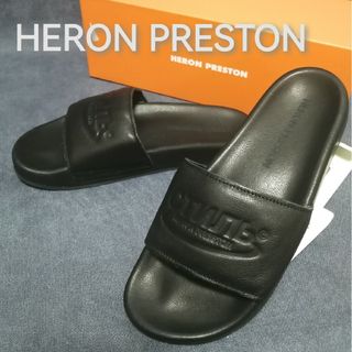 ヘロンプレストン(HERON PRESTON)の★新品・メンズ★【HERON PRESTON】エンボスレザー　サンダル　黒　41(サンダル)