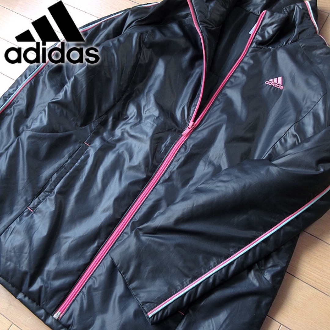 adidas(アディダス)の美品 M アディダス レディース 中綿ジャケット グレー レディースのジャケット/アウター(ブルゾン)の商品写真