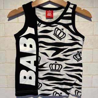 ベビードール(BABYDOLL)の【未使用！BABYDOLL 90】ゼブラ タンクトップ ベビー キッズ(Tシャツ/カットソー)