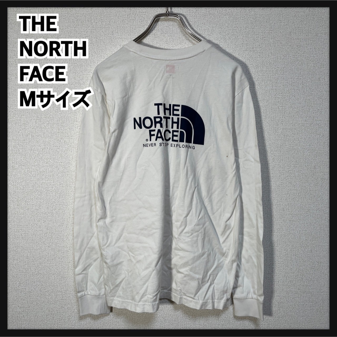 THE NORTH FACE(ザノースフェイス)の【ノースフェイス】ロンT　デカロゴ　バックプリント白ホワイト　長袖Tシャツ　１R メンズのトップス(Tシャツ/カットソー(七分/長袖))の商品写真