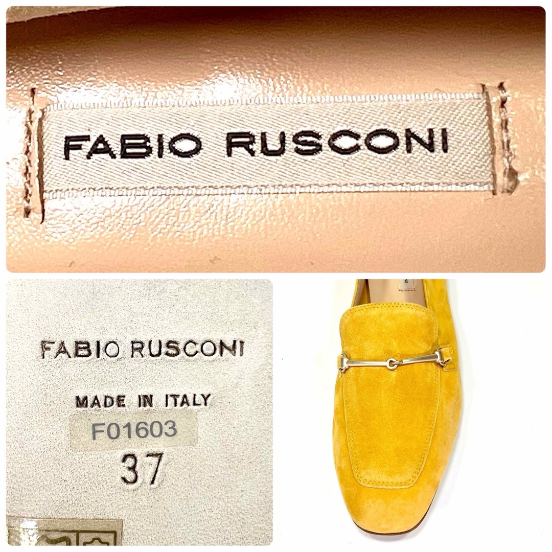 FABIO RUSCONI(ファビオルスコーニ)の【新品未使用】FABIO RUSCONI スエード ビットローファー 黄23.5 レディースの靴/シューズ(ローファー/革靴)の商品写真