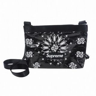 シュプリーム(Supreme)のシュプリーム タープ  ペイズリー サコッシュ ショルダーバッグ F ブラック(ショルダーバッグ)