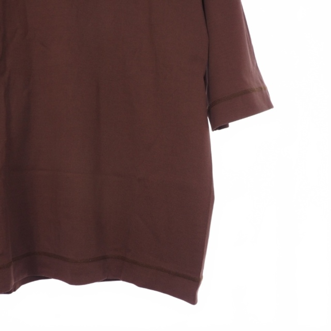 N.HOOLYWOOD(エヌハリウッド)のミスターハリウッド クルーネック Tシャツ カットソー 半袖 無地 38 茶 メンズのトップス(Tシャツ/カットソー(半袖/袖なし))の商品写真
