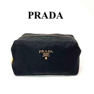 PRADA - プラダ　PRADA ナイロンポーチ　小物入れ　化粧ポーチ　ブラック　ゴールド金具