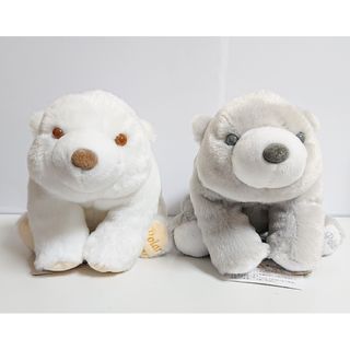 くったり シロクマ シルバー&ゴールド ぬいぐるみ 2点セット くったり シロクマ シルバー&ゴールド ぬいぐるみ 2点セット