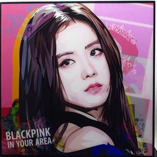 【新品 No 336】 ポップアートパネル BLACK PINK ジス(その他)