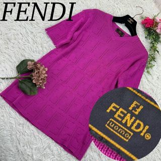 FENDI - フェンディ レディース XLサイズ 大きいサイズ 半袖 ニット セーター ズッカ