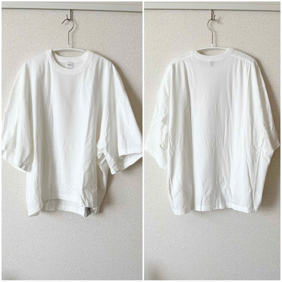 IENA(イエナ)のイエナ  HAKUJI ハクジ Drop sholder Tシャツ ホワイト レディースのトップス(カットソー(半袖/袖なし))の商品写真