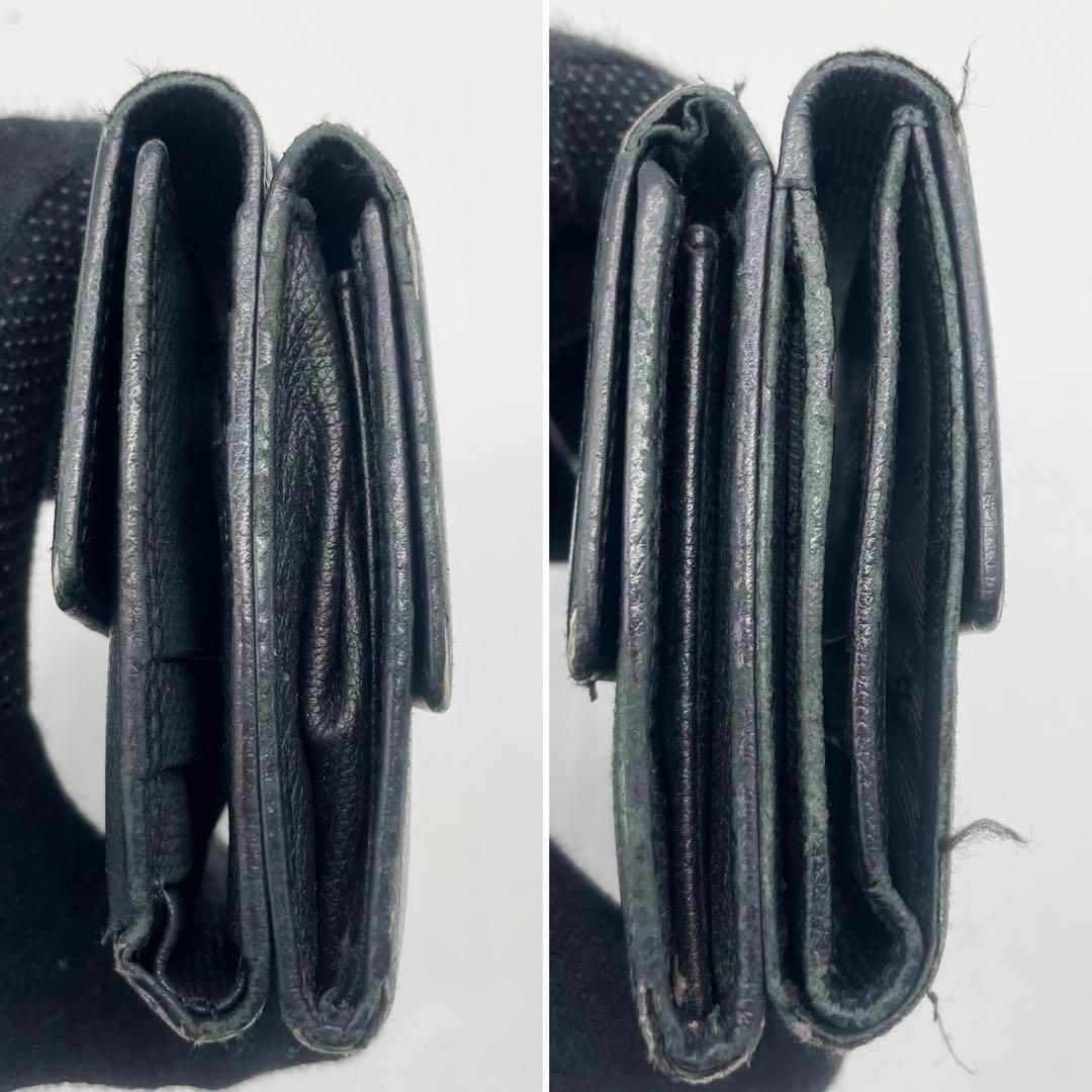 CHANEL(シャネル)のシャネル　三つ折り財布　ココマーク　レザー　ブラック　コンパクトウォレット レディースのファッション小物(財布)の商品写真