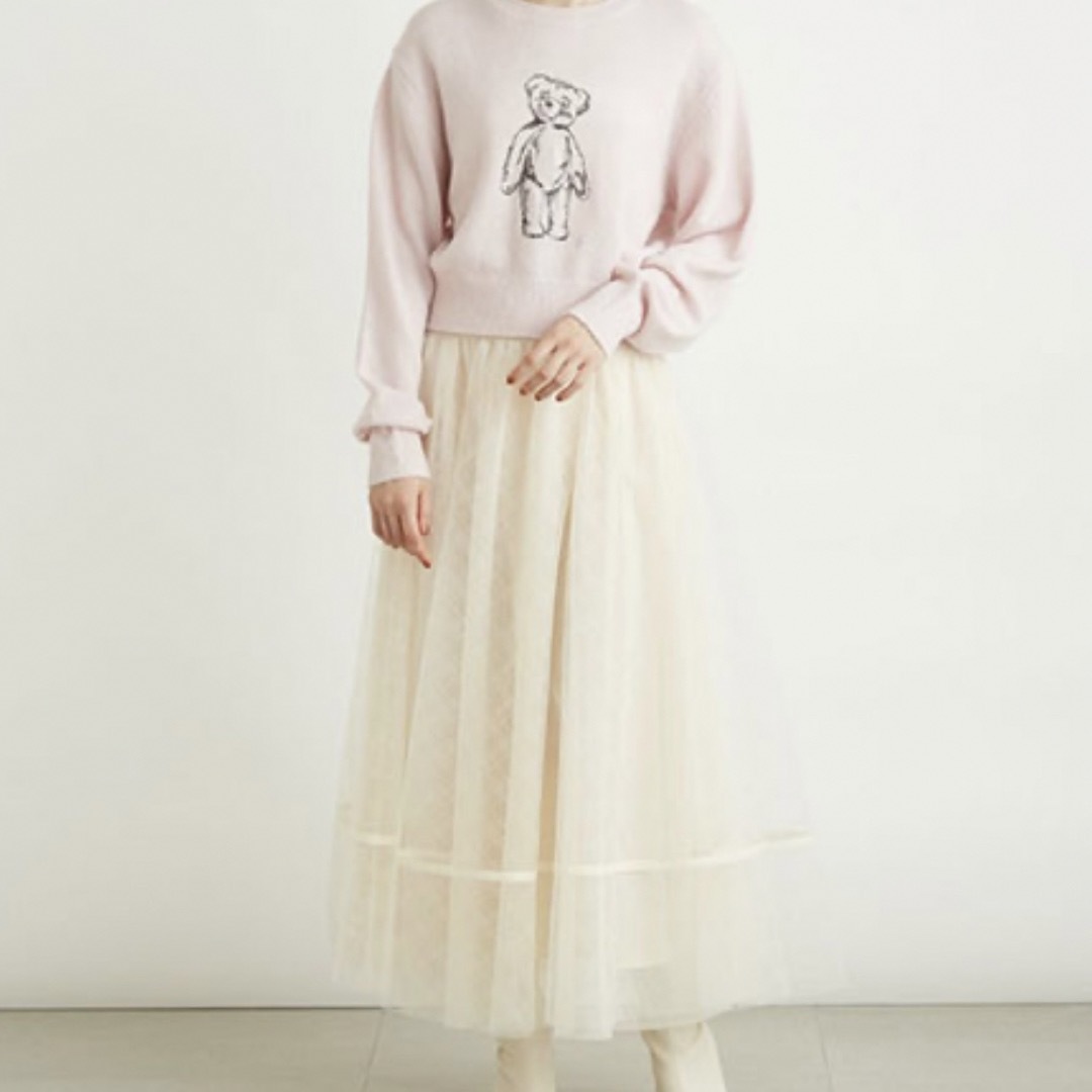 リリーブラウンチュールスカート レディースのスカート(ロングスカート)の商品写真