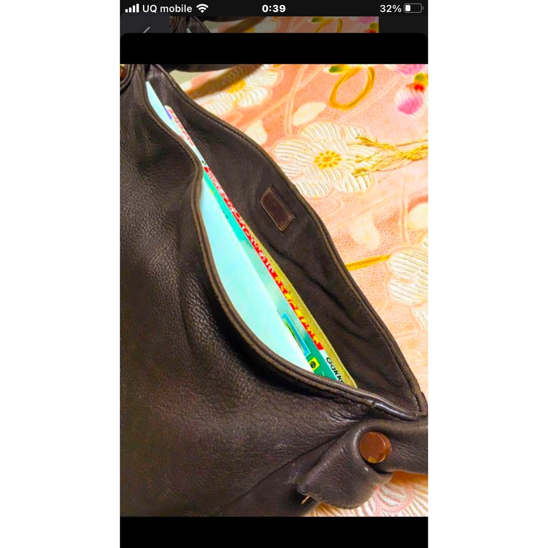 【 高級　プリドンナ　シープレザーバック　】美品　定価38000円 レディースのバッグ(ショルダーバッグ)の商品写真