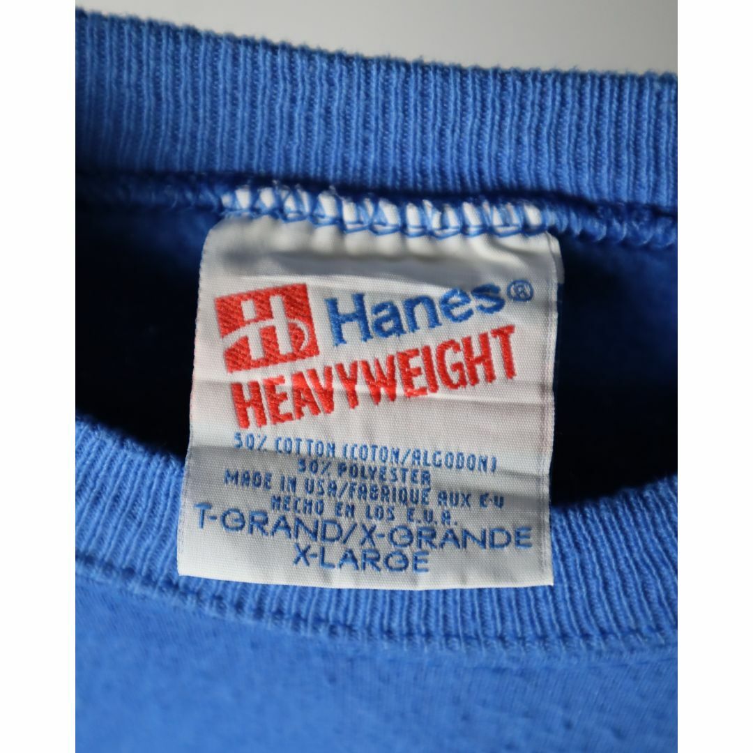 Hanes(ヘインズ)の90s ヘインズ ヨット プリント ルーズ ヘビー スウェット XL 青 USA メンズのトップス(スウェット)の商品写真