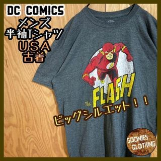 DC COMICS アメコミ フラッシュ Tシャツ キャラクター USA古着(Tシャツ/カットソー(半袖/袖なし))