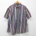 XL★古着 半袖 シャツ メンズ 90年代 90s 大きいサイズ コットン 紫…
