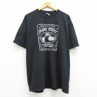 XL★古着 半袖 ビンテージ Tシャツ メンズ 00年代 00s オレンジカウンティチョッパーズ バイク 大きいサイズ コットン クルーネック 黒 ブラック 23apr19 中古(Tシャツ/カットソー(半袖/袖なし))