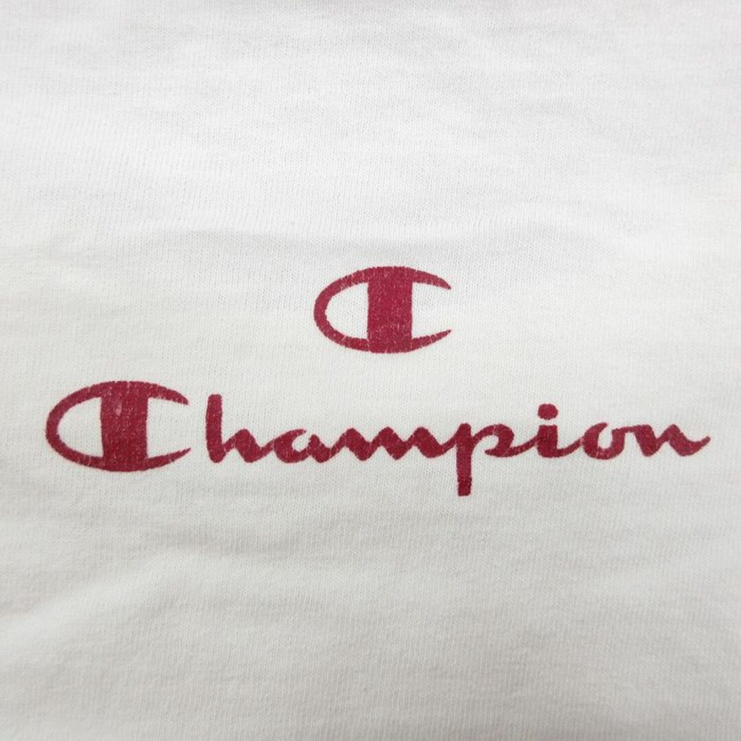 Champion(チャンピオン)のXL★古着 チャンピオン champion 半袖 ビンテージ Tシャツ メンズ 00年代 00s ビッグロゴ 大きいサイズ コットン クルーネック 白 ホワイト 23apr11 中古 メンズのトップス(Tシャツ/カットソー(半袖/袖なし))の商品写真