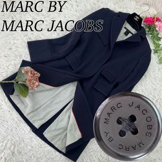 マークバイマークジェイコブス(MARC BY MARC JACOBS)のマークバイマークジェイコブス レディース XSサイズ チェスターコート ネイビー(チェスターコート)