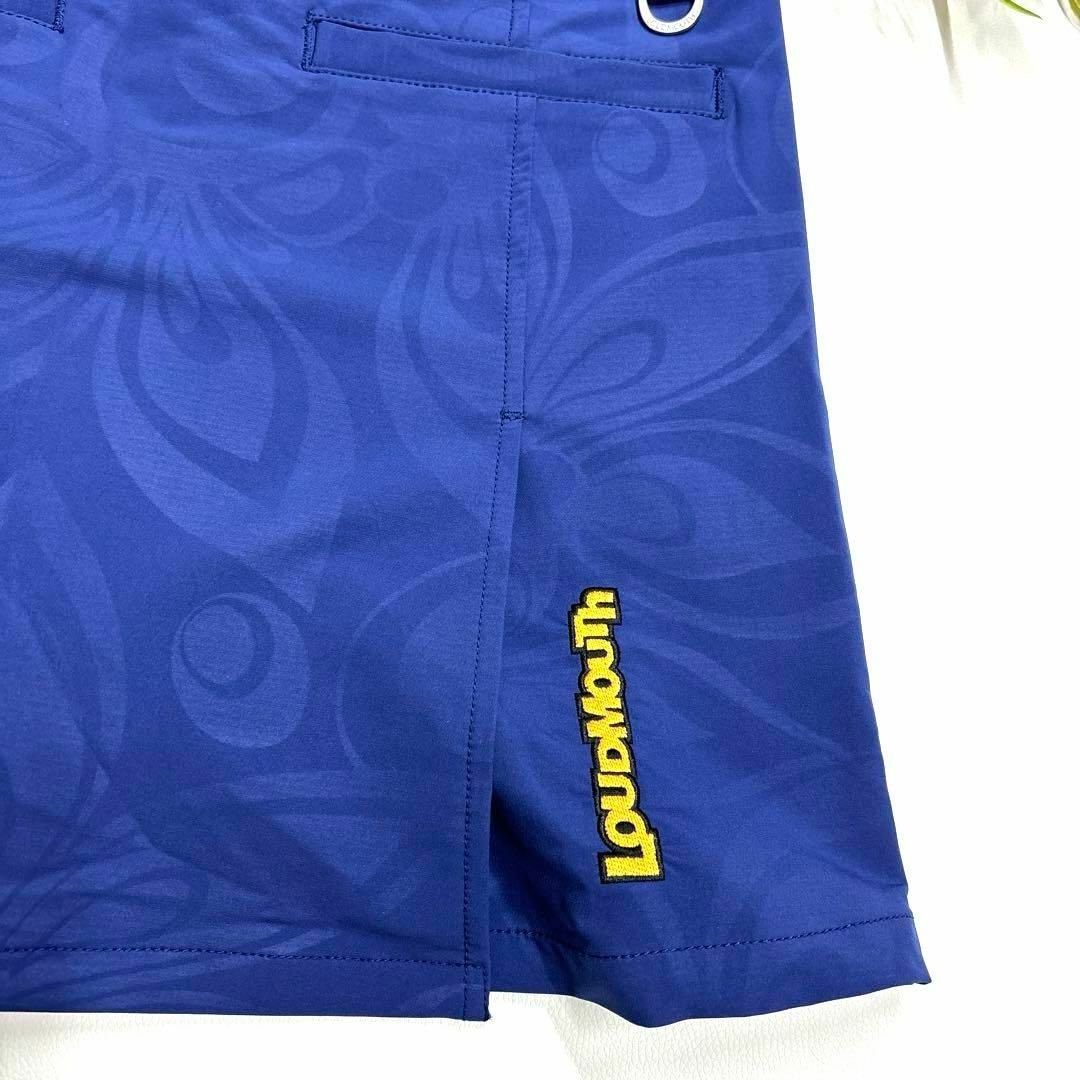 Loudmouth(ラウドマウス)の美品❗️ラウドマウス　M キュロットスカート　総柄　ブルー　ジャカデリック スポーツ/アウトドアのゴルフ(ウエア)の商品写真