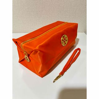 トリーバーチ(Tory Burch)の未使用品★トリーバーチ★ナイロンコスメポーチ、オレンジ、ゴールド(ポーチ)