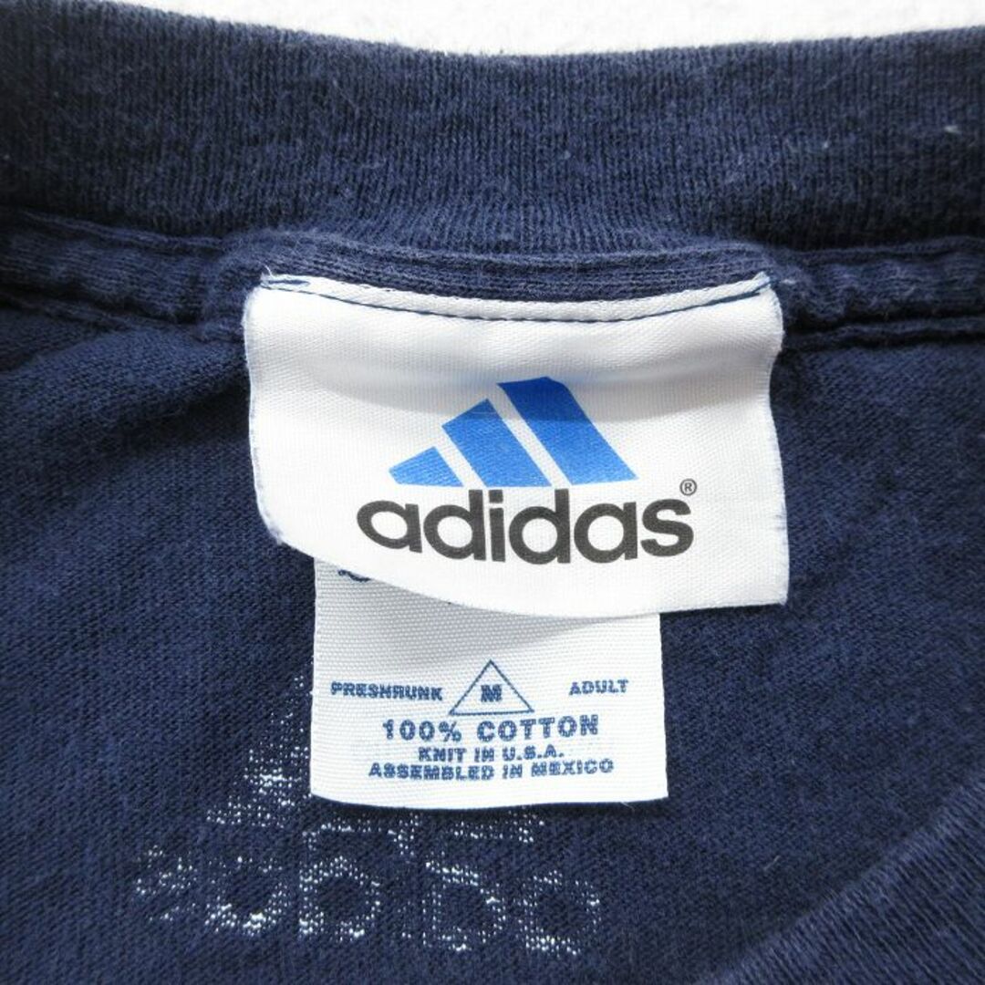 adidas(アディダス)のL★古着 アディダス adidas 半袖 ビンテージ Tシャツ メンズ 00年代 00s ワンポイントロゴ MLB ボストンレッドソックス コットン クルーネック 紺 ネイビー メジャーリーグ ベースボール 野球 23apr17 中古 メンズのトップス(Tシャツ/カットソー(半袖/袖なし))の商品写真