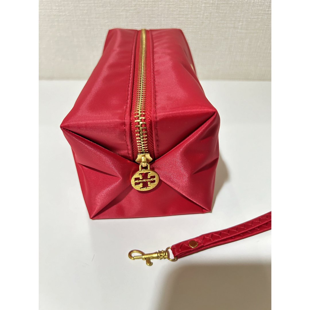 Tory Burch(トリーバーチ)の未使用品★トリーバーチ★ナイロンコスメポーチ、赤レッド レディースのファッション小物(ポーチ)の商品写真