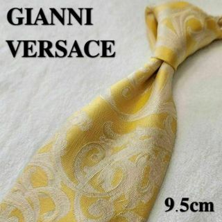 ジャンニヴェルサーチ(Gianni Versace)の【GIANNI VERSACE】ハイブランドネクタイ★黄色★ペイズリー★メンズ(ネクタイ)