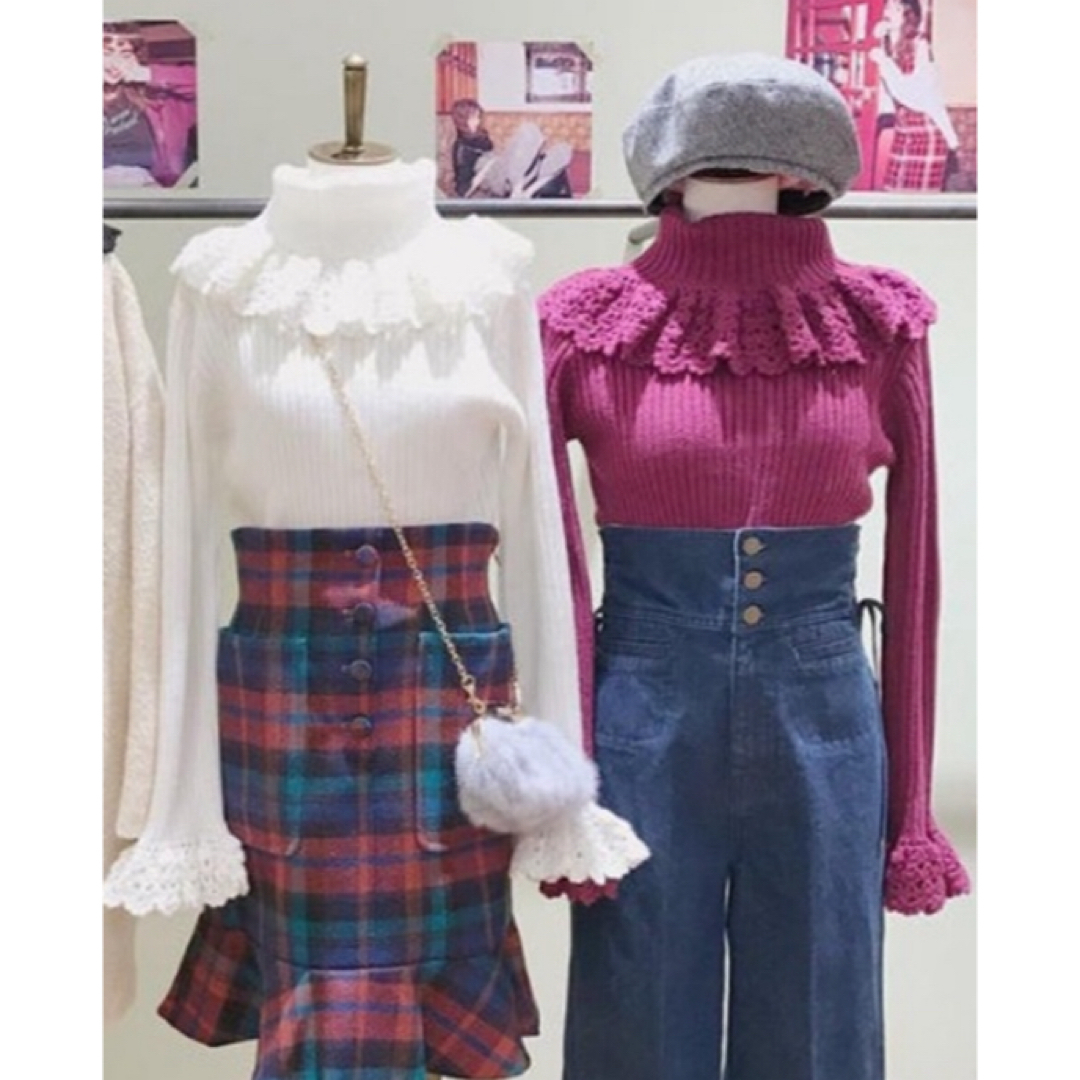 deicy(デイシー)のdeicy クロシェフリルニット レディースのトップス(ニット/セーター)の商品写真