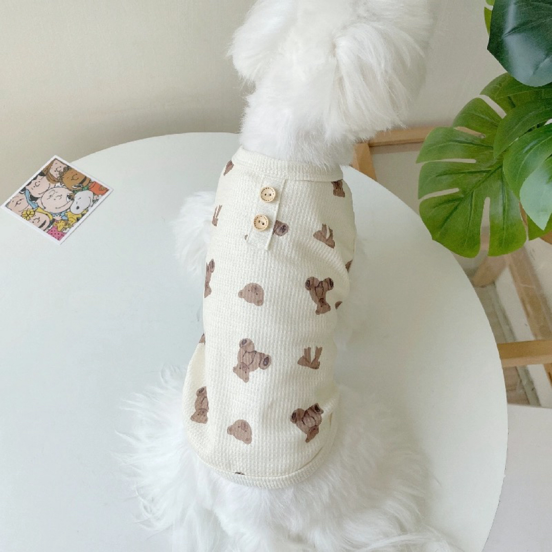 【新品】可愛い♡ベアトップス　犬服　ドッグウェア　テディベア　S M くま その他のペット用品(犬)の商品写真