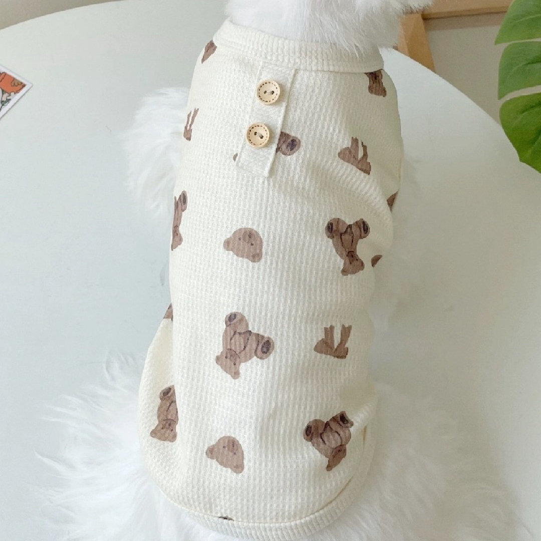 【新品】可愛い♡ベアトップス　犬服　ドッグウェア　テディベア　S M くま その他のペット用品(犬)の商品写真