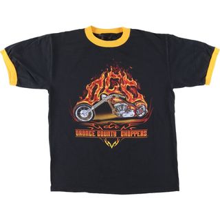 古着 00年代 ORANGE COUNTY CHOPPERS リンガー モーターサイクル バイクTシャツ メンズM /eaa428532(Tシャツ/カットソー(半袖/袖なし))