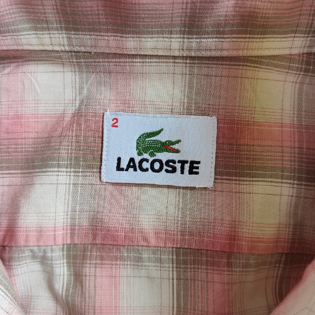 LACOSTE(ラコステ)の【LACOSTE】ラコステ ロゴ刺繍 シャドウチェックシャツ メンズのトップス(シャツ)の商品写真