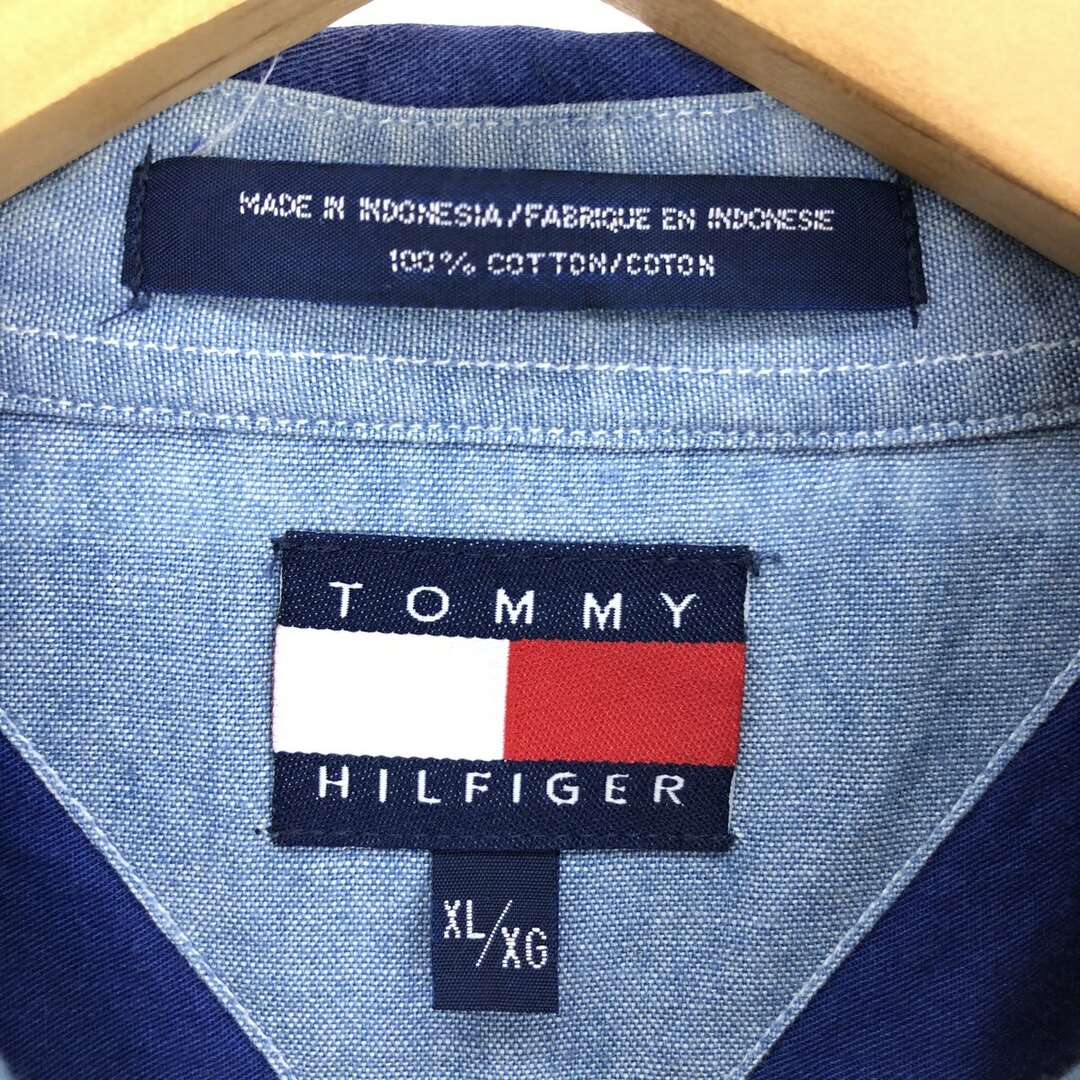 TOMMY HILFIGER(トミーヒルフィガー)の古着 トミーヒルフィガー TOMMY HILFIGER 長袖 ボタンダウンストライプシャツ メンズXL /eaa426619 メンズのトップス(シャツ)の商品写真