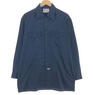 ディッキーズ(Dickies)の古着 ディッキーズ Dickies 長袖 ワークシャツ メンズL /eaa428643(シャツ)