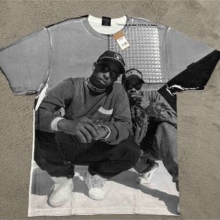 ステューシー(STUSSY)のSTUSSY Gang Starr tee tシャツM ギャングスター　総柄(Tシャツ/カットソー(半袖/袖なし))