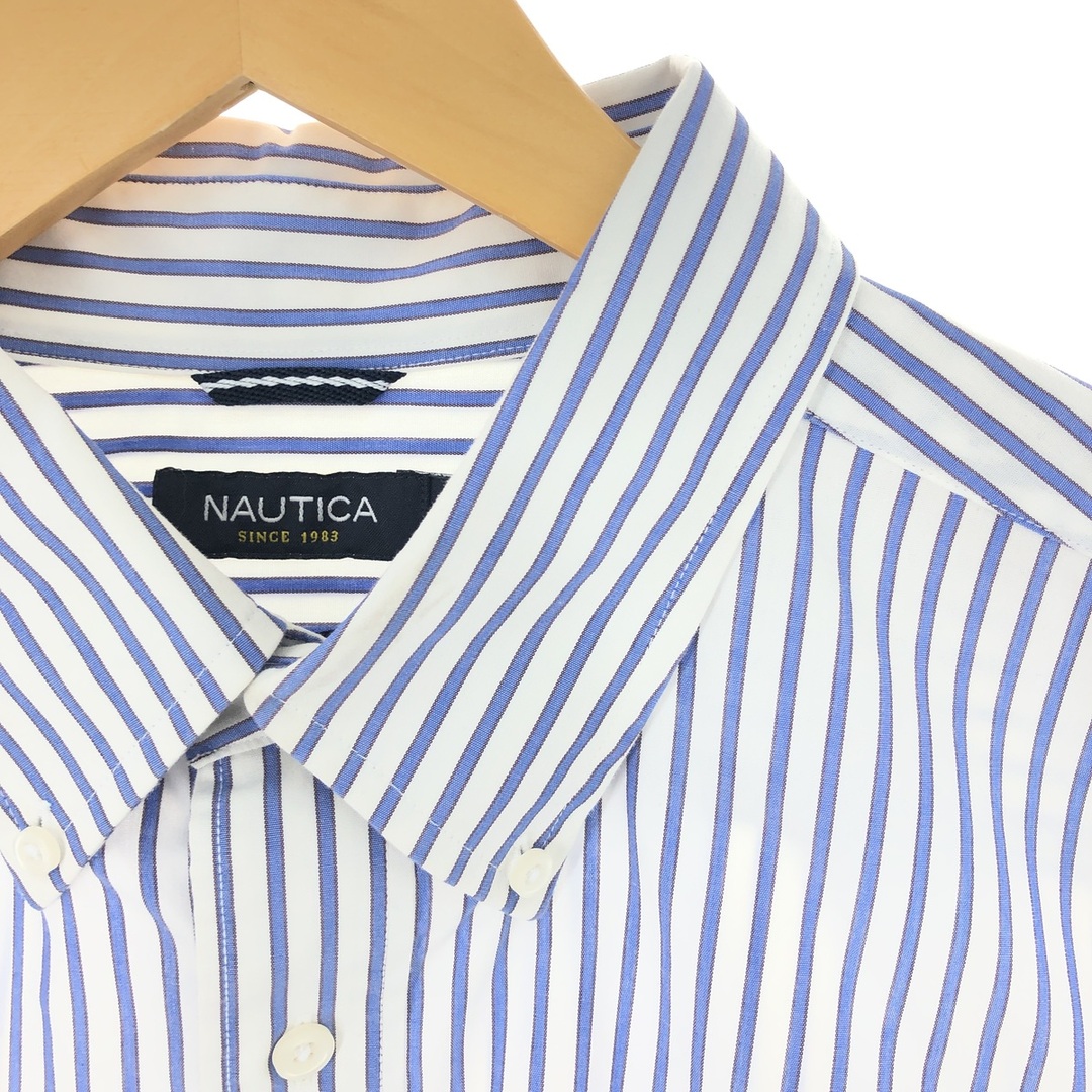 NAUTICA(ノーティカ)の古着 ノーティカ NAUTICA 長袖 ボタンダウンストライプシャツ メンズXL /eaa427682 メンズのトップス(シャツ)の商品写真