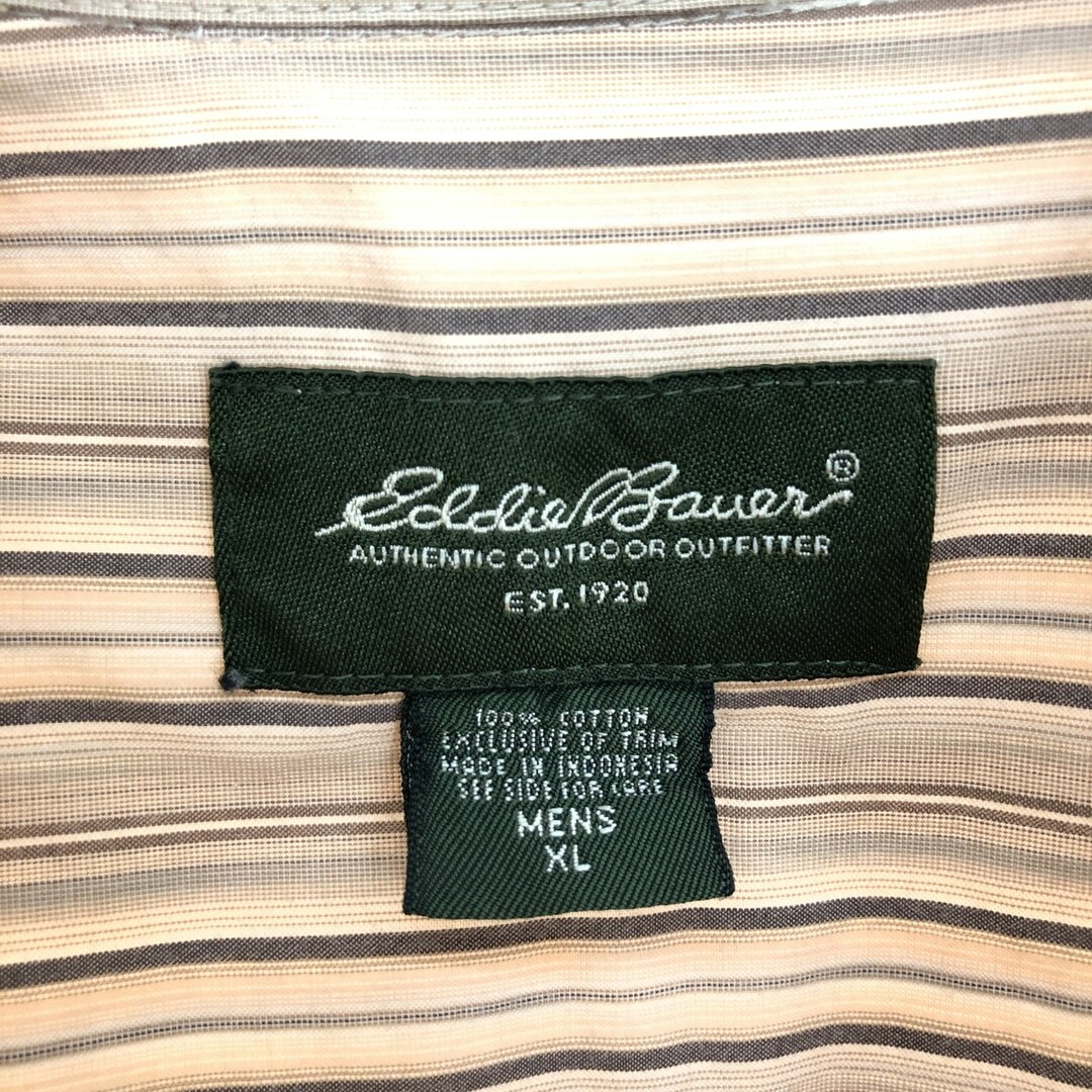 Eddie Bauer(エディーバウアー)の古着 00年代 エディーバウアー Eddie Bauer 長袖 ボタンダウンストライプシャツ メンズXL /eaa428607 メンズのトップス(シャツ)の商品写真