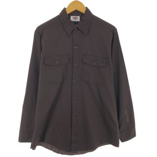 ディッキーズ(Dickies)の古着 90年代 ディッキーズ Dickies 長袖 ワークシャツ USA製 メンズM ヴィンテージ /eaa428644(シャツ)