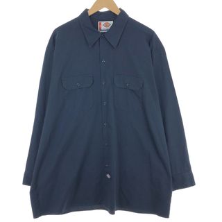 ディッキーズ(Dickies)の古着 ディッキーズ Dickies 長袖 ワークシャツ メンズXXL /eaa428645(シャツ)