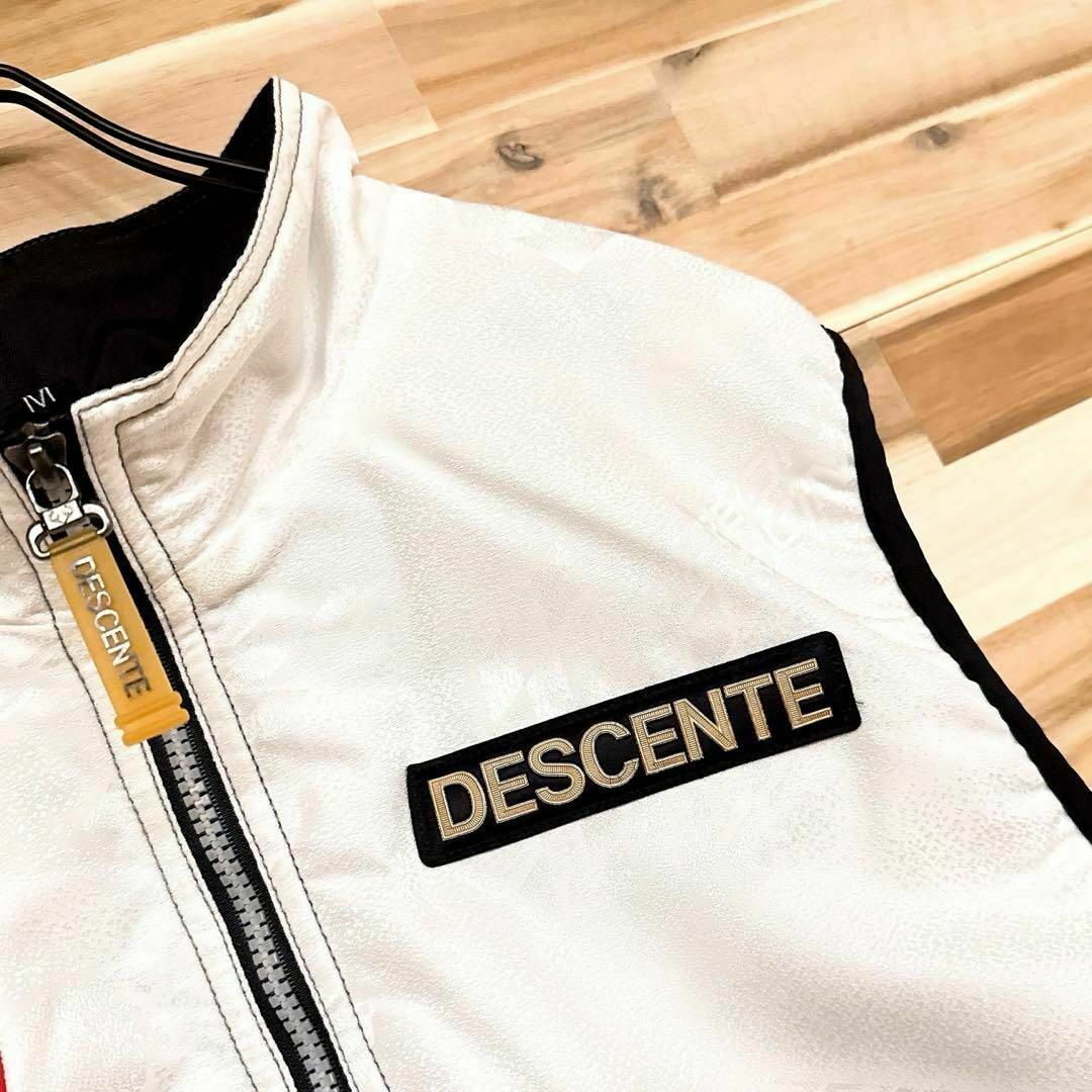 DESCENTE(デサント)の激レア/廃番【デサント】カナダ CANADA ベスト スキー ウェア M 白×黒 スポーツ/アウトドアのスキー(ウエア)の商品写真