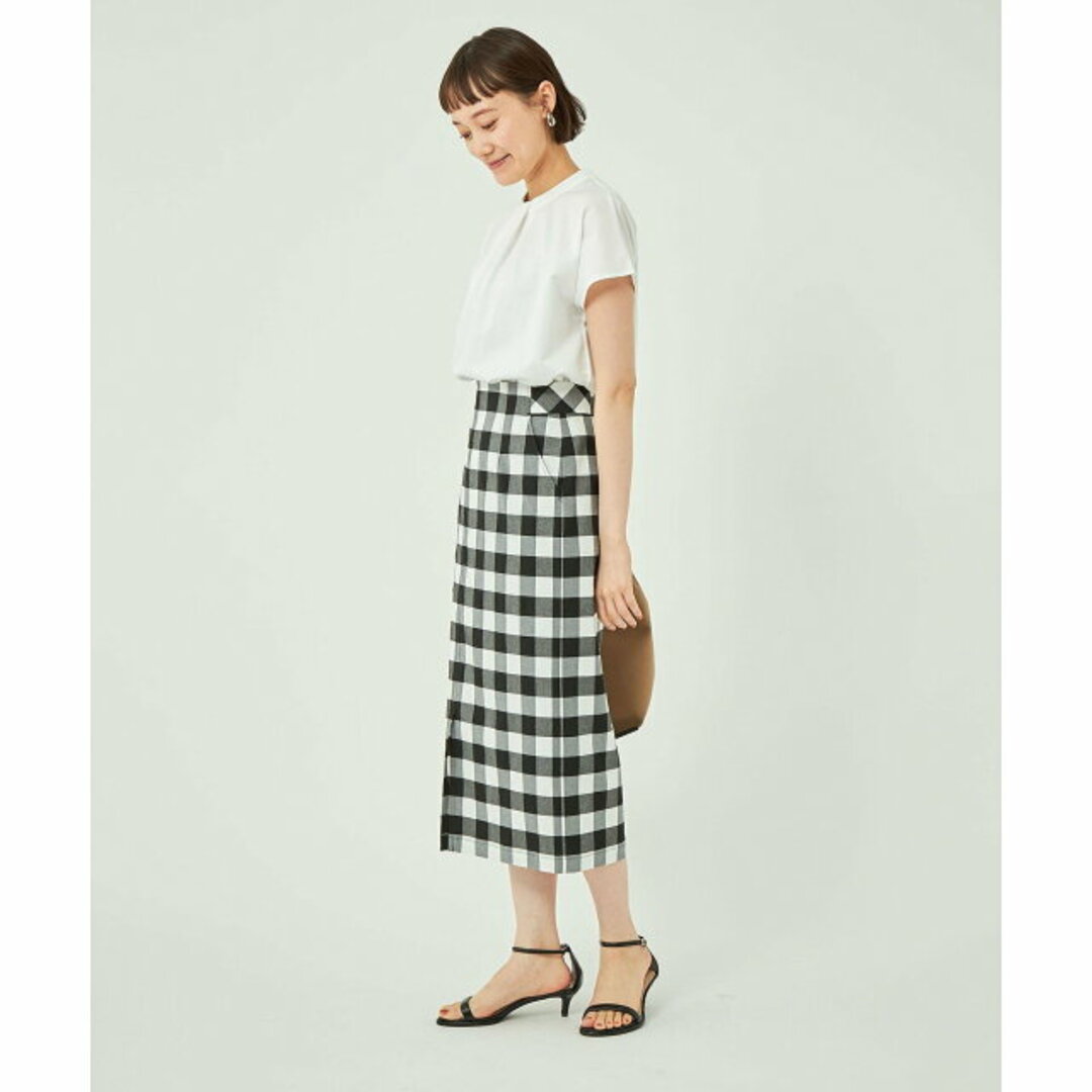 UNITED ARROWS green label relaxing(ユナイテッドアローズグリーンレーベルリラクシング)の【WHITE】フハクライク ネックタック ショートスリーブ プルオーバー カットソー レディースのトップス(カットソー(長袖/七分))の商品写真