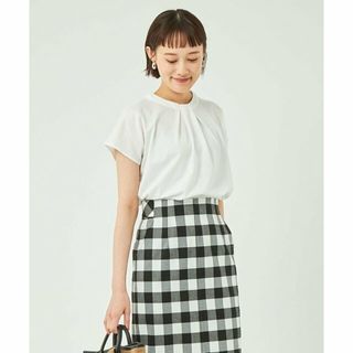 ユナイテッドアローズグリーンレーベルリラクシング(UNITED ARROWS green label relaxing)の【WHITE】フハクライク ネックタック ショートスリーブ プルオーバー カットソー(カットソー(長袖/七分))