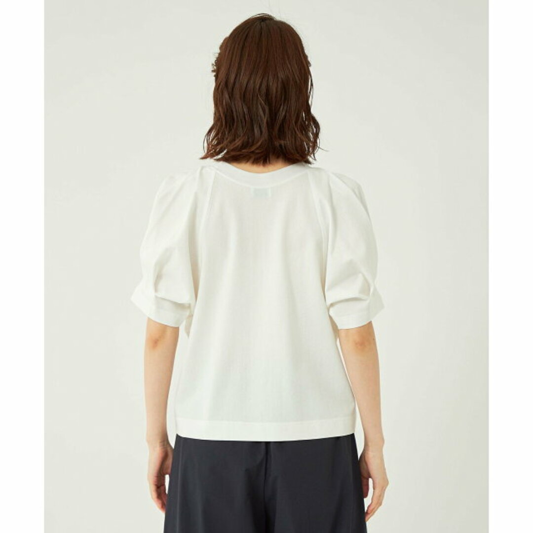 UNITED ARROWS green label relaxing(ユナイテッドアローズグリーンレーベルリラクシング)の【OFF WHITE】フォルム クロップド Tシャツ レディースのトップス(カットソー(長袖/七分))の商品写真