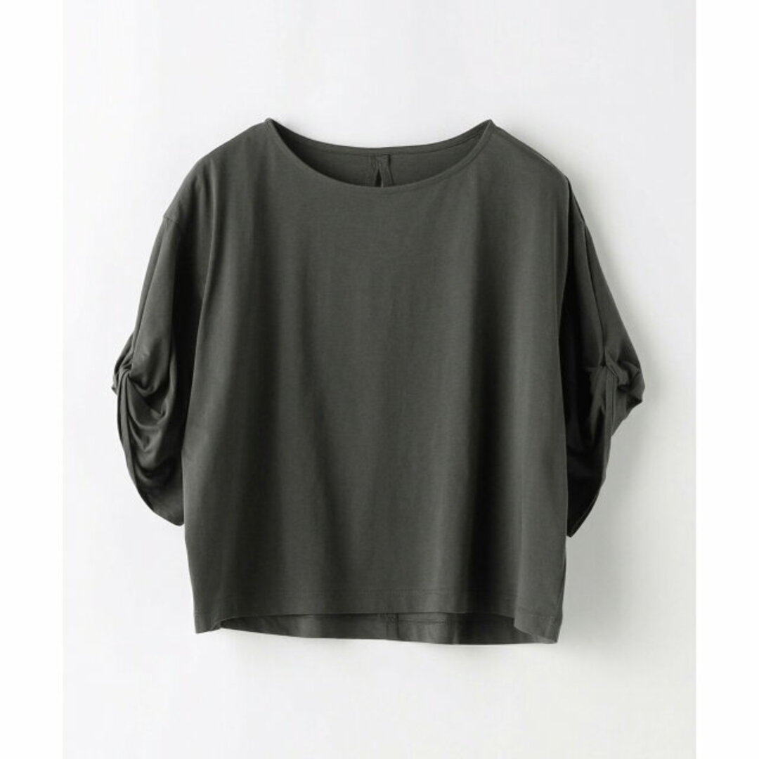 UNITED ARROWS green label relaxing(ユナイテッドアローズグリーンレーベルリラクシング)の【DK.GRAY】ツイストスリーブドルマン Tシャツ レディースのトップス(カットソー(長袖/七分))の商品写真