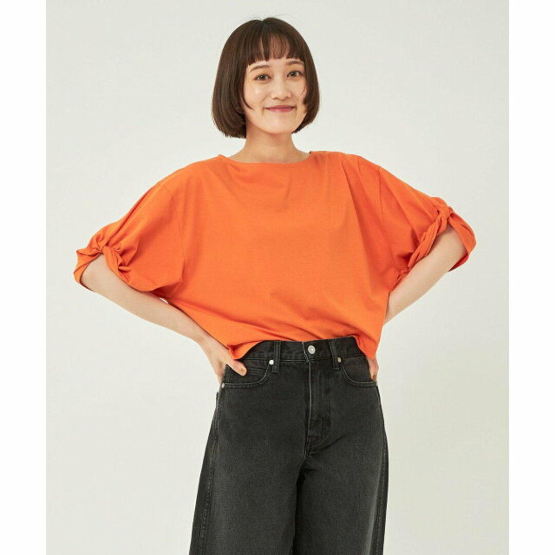 UNITED ARROWS green label relaxing(ユナイテッドアローズグリーンレーベルリラクシング)の【ORANGE】【FREE】ツイストスリーブドルマン Tシャツ レディースのトップス(カットソー(長袖/七分))の商品写真